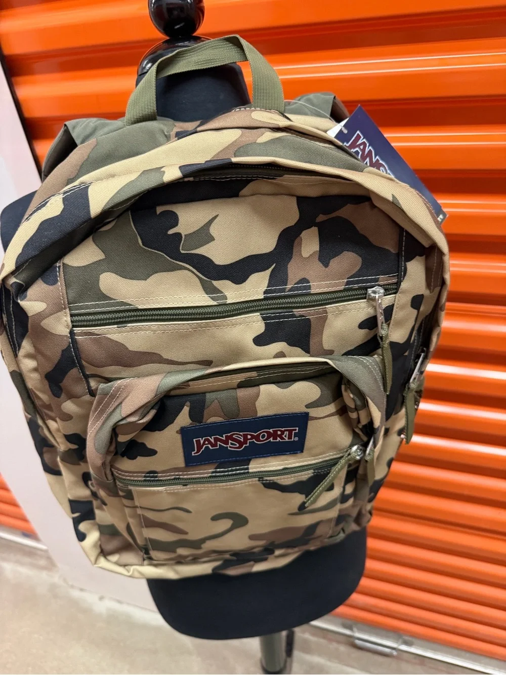 NWT JanSport Big Student Men's Camo Backpack - Tan/Olive